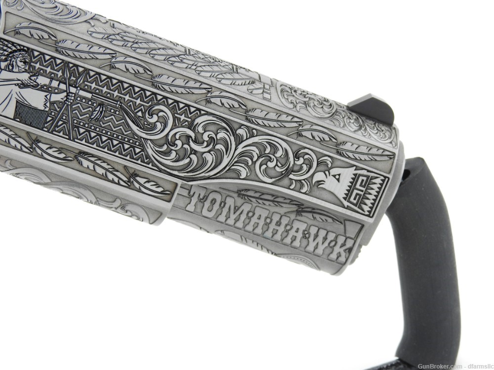 NEW RELEASE! Custom Engraved Tomahawk Colt 1911 70 Government Model 45 ACP-img-13
