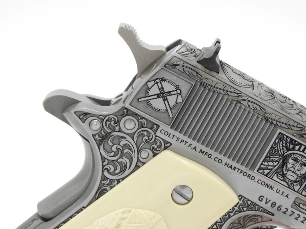 NEW RELEASE! Custom Engraved Tomahawk Colt 1911 70 Government Model 45 ACP-img-4