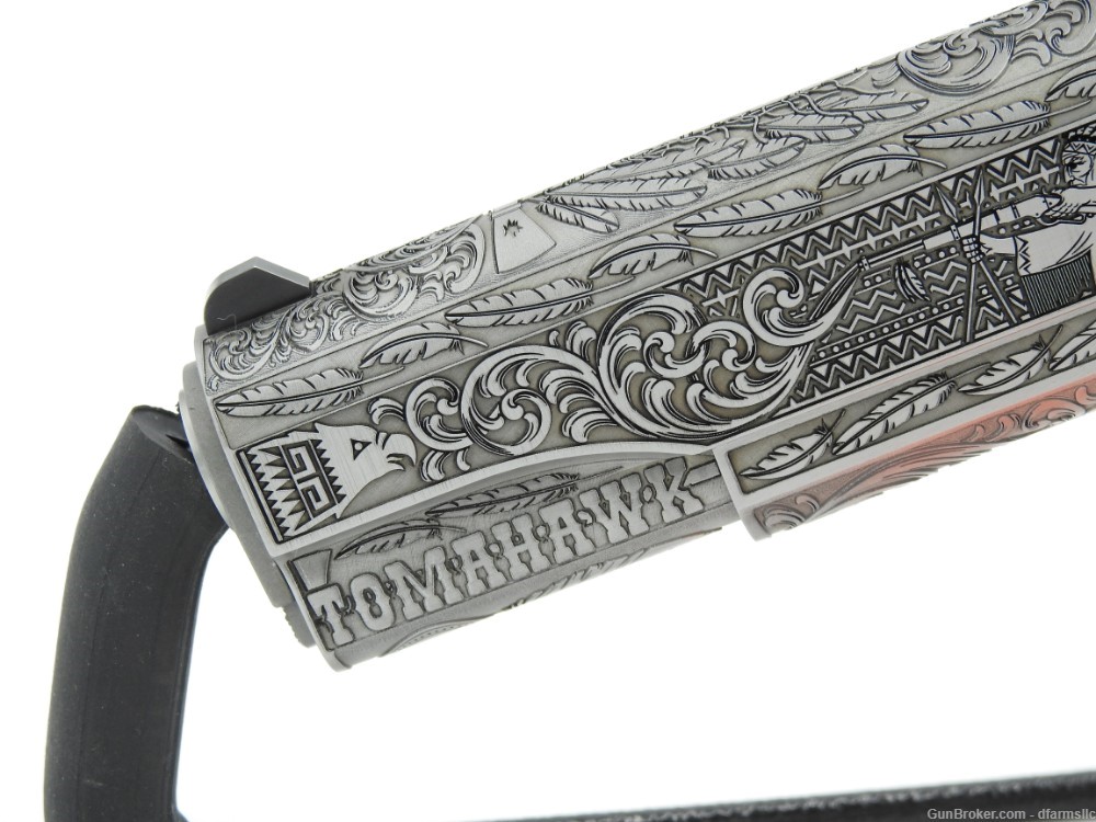 NEW RELEASE! Custom Engraved Tomahawk Colt 1911 70 Government Model 45 ACP-img-5