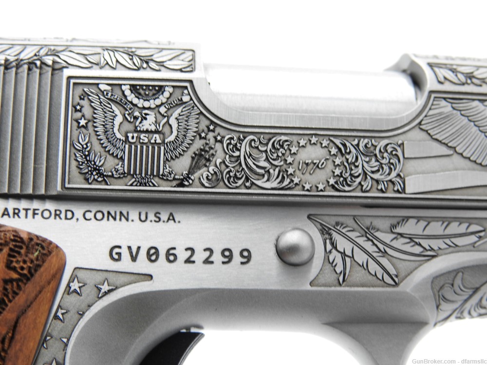 "Land of Liberty" Custom Engraved Colt Series 70 Gov't Model 1911 .38 SUPER-img-22