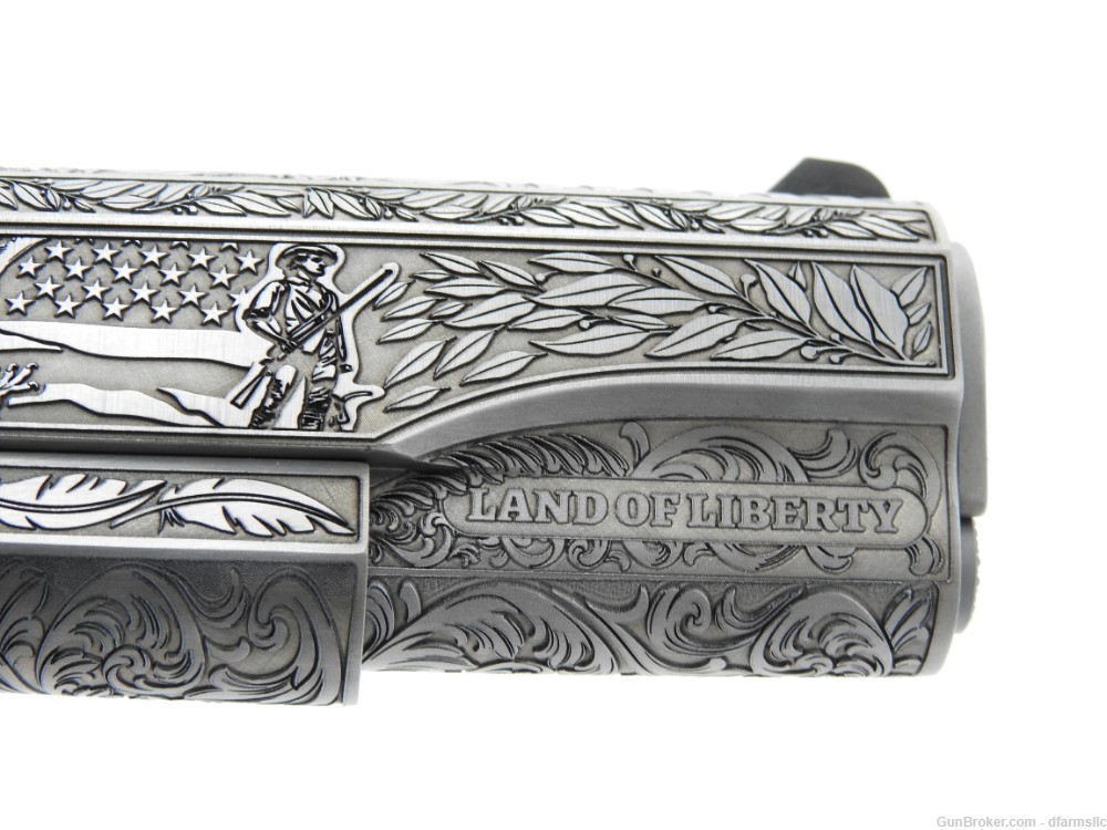 "Land of Liberty" Custom Engraved Colt Series 70 Gov't Model 1911 .38 SUPER-img-20