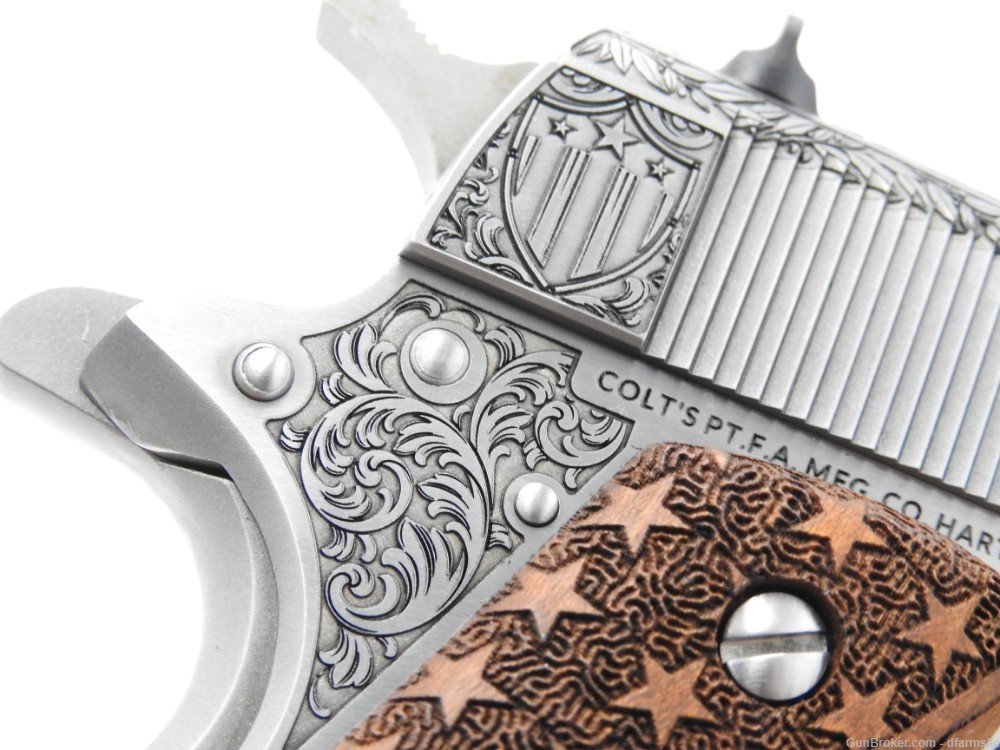 "Land of Liberty" Custom Engraved Colt Series 70 Gov't Model 1911 .38 SUPER-img-23
