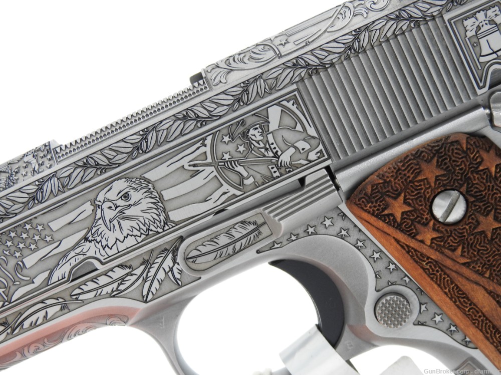 "Land of Liberty" Custom Engraved Colt Series 70 Gov't Model 1911 .38 SUPER-img-5