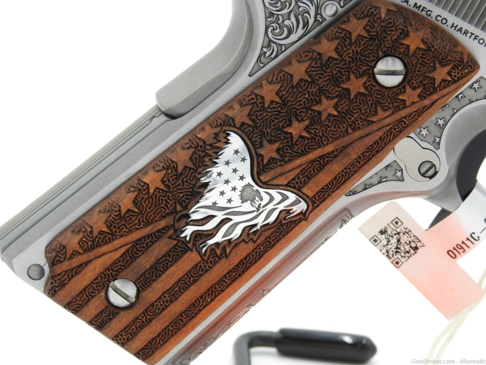"Land of Liberty" Custom Engraved Colt Series 70 Gov't Model 1911 .38 SUPER-img-15