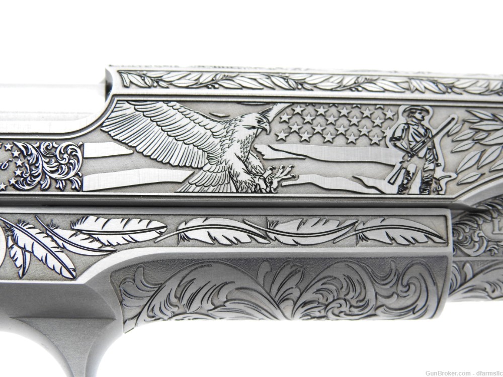 "Land of Liberty" Custom Engraved Colt Series 70 Gov't Model 1911 .38 SUPER-img-21
