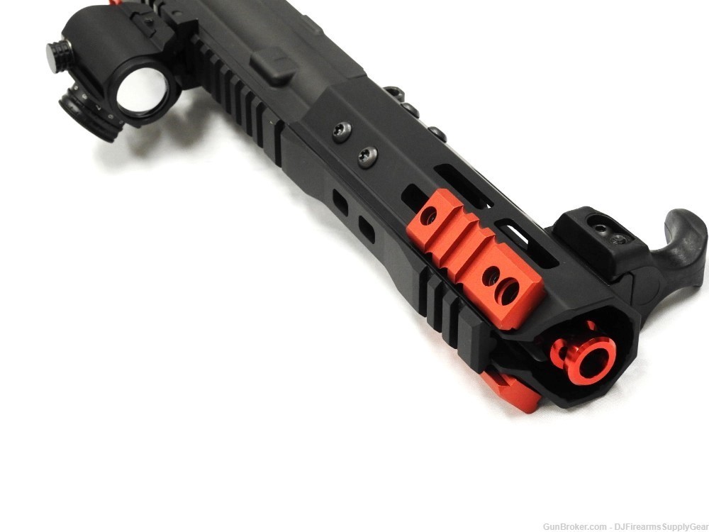 AR-15 9mm / AR-9 Complete Upper Receiver / Red Anodized Features & Red Dot-img-1