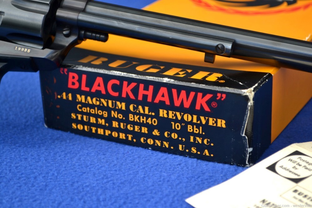 Rare Ruger Blackhawk 44 Flattop 3 Screw, Factory Box, 10 Inch Barrel-img-18