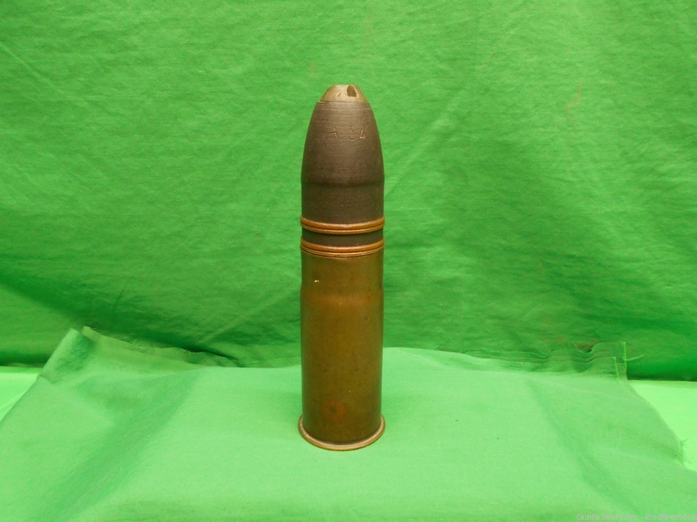 WWI 1917 French 37mm High Expolsive Hotchkiss Cannon Round Inert-img-2
