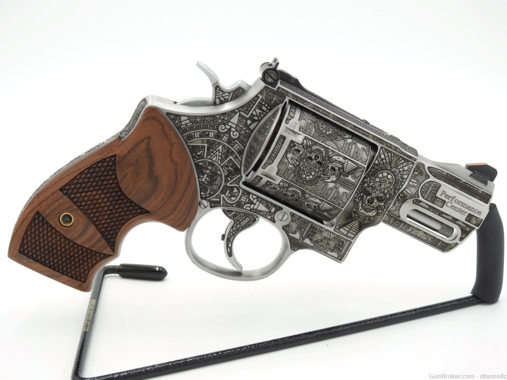 Rare Unique Custom Engraved Aztec S&W Smith & Wesson 629 PC 2.625" 44 MAG -img-13