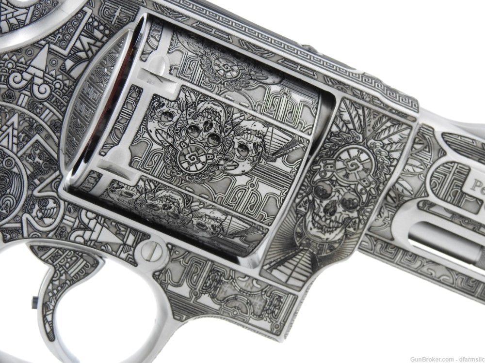 Rare Unique Custom Engraved Aztec S&W Smith & Wesson 629 PC 2.625" 44 MAG -img-15