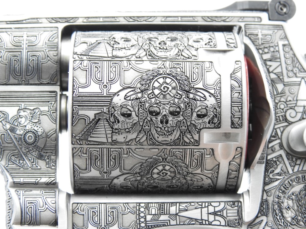 Rare Unique Custom Engraved Aztec S&W Smith & Wesson 629 PC 2.625" 44 MAG -img-33