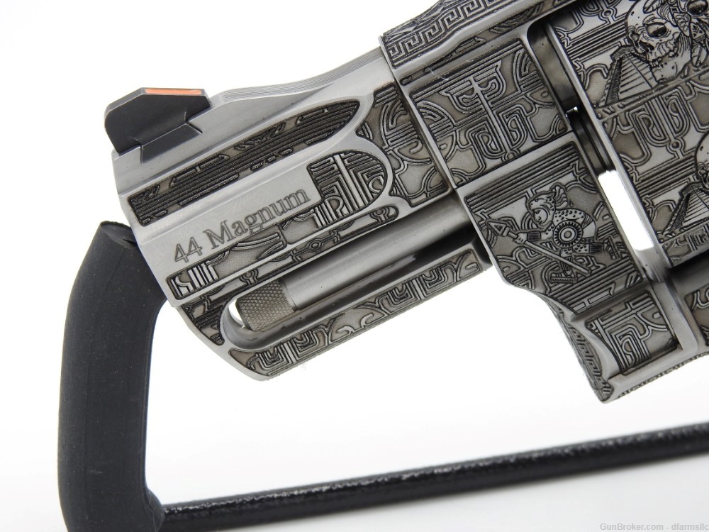 Rare Unique Custom Engraved Aztec S&W Smith & Wesson 629 PC 2.625" 44 MAG -img-4