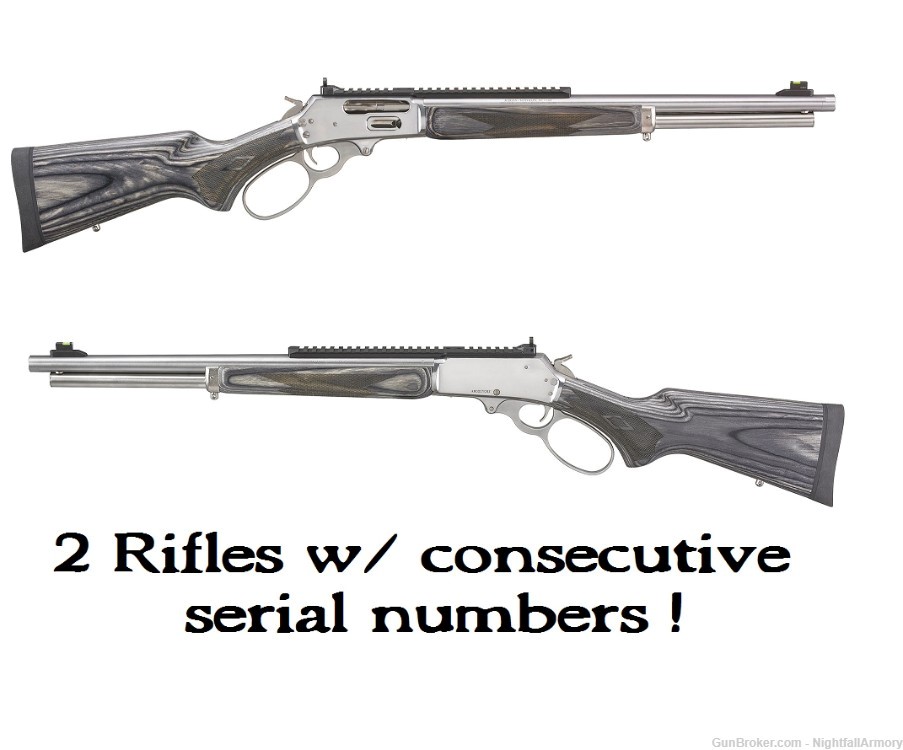 Pair of Marlin 1895SBL .45-70 70478 19" Lever Rifles consecutive serial #'s-img-0