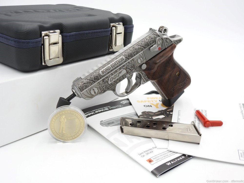 Ultra Rare Custom Engraved Walther PPK/S .380 ACP  007 James Bond Edition!-img-0