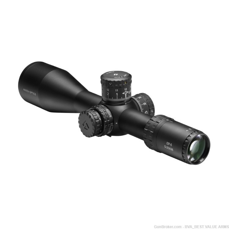 ARKEN EP-5 5-25X56 FFP Illuminated VPR - Zero Stop - 34mm Tube- “MIL” -img-0