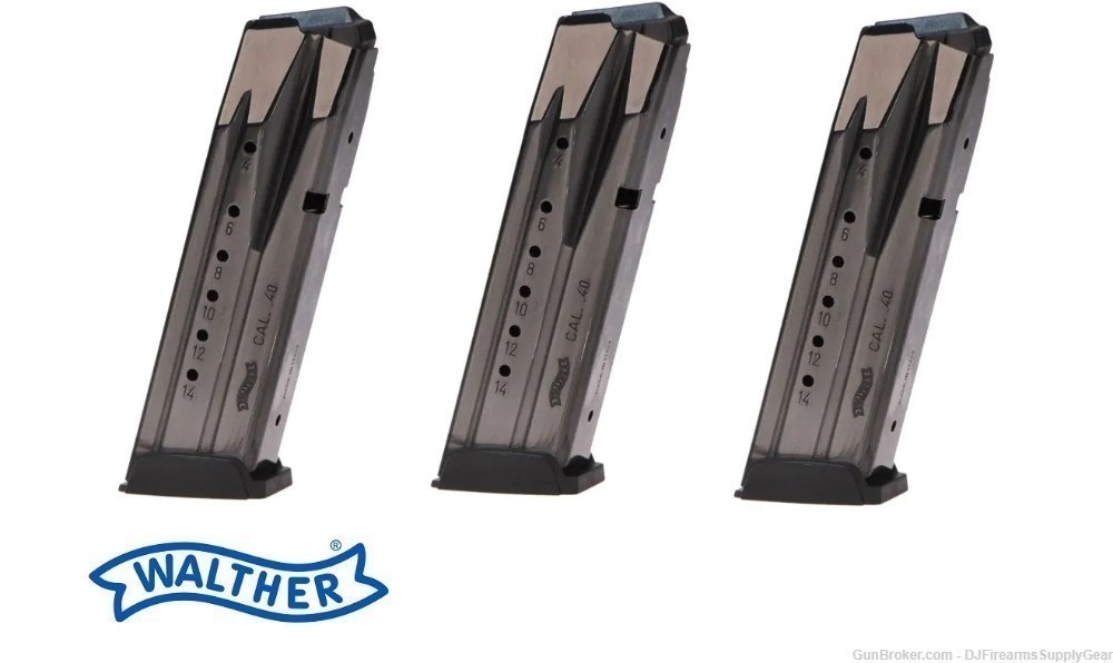 Factory WALTHER PPX M1 40s&w 14rd MAGAZINE 3PK New In Package! FREE S&H-img-0