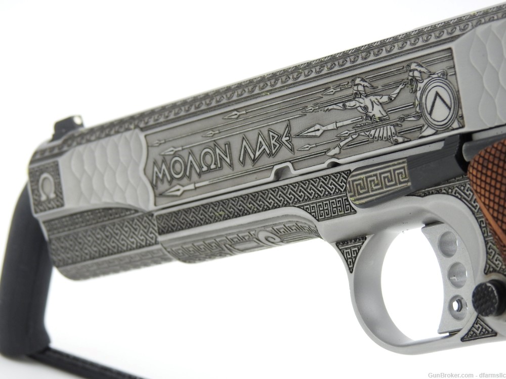 Rare Custom Engraved S&W Smith & Wesson 1911 E Series 45 ACP Molon Labe-img-10