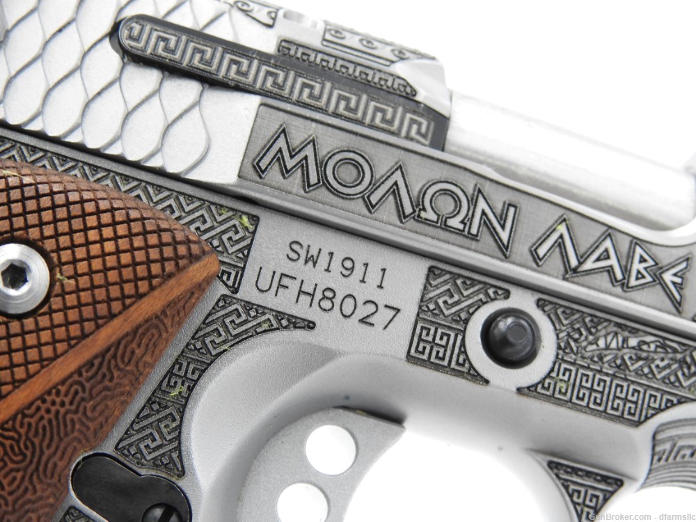 Rare Custom Engraved S&W Smith & Wesson 1911 E Series 45 ACP Molon Labe-img-22