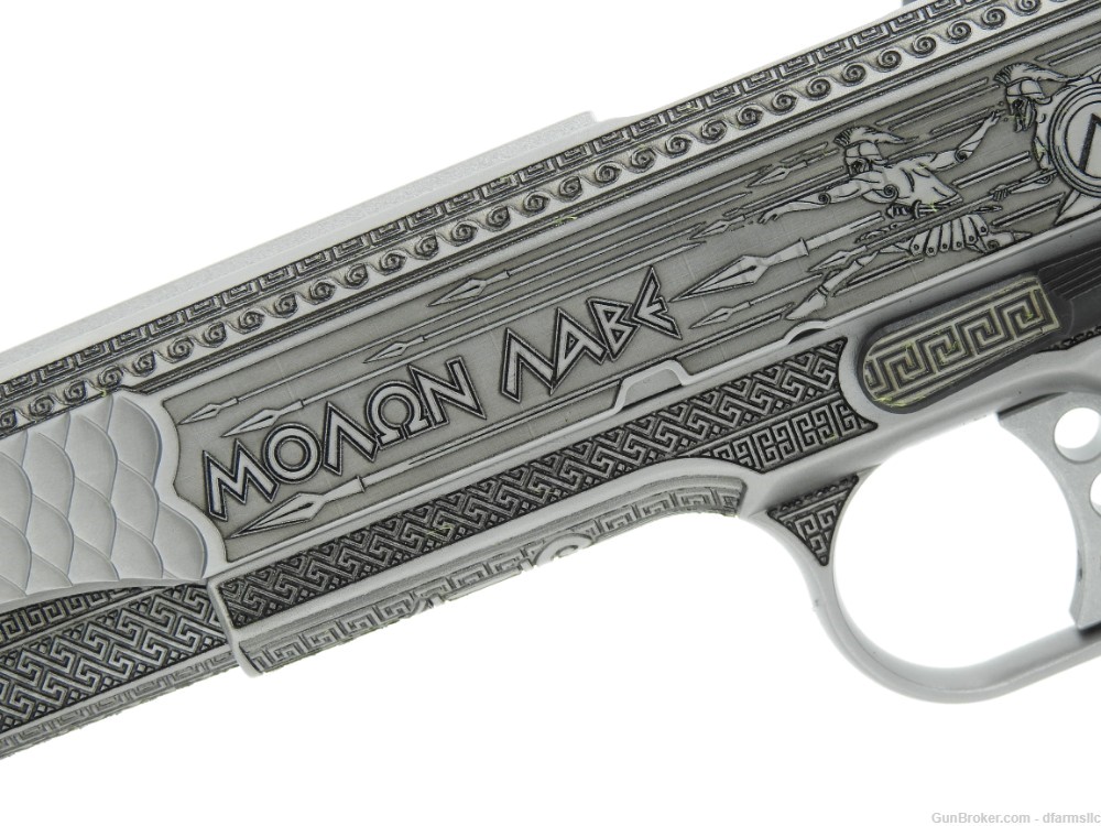Rare Custom Engraved S&W Smith & Wesson 1911 E Series 45 ACP Molon Labe-img-5
