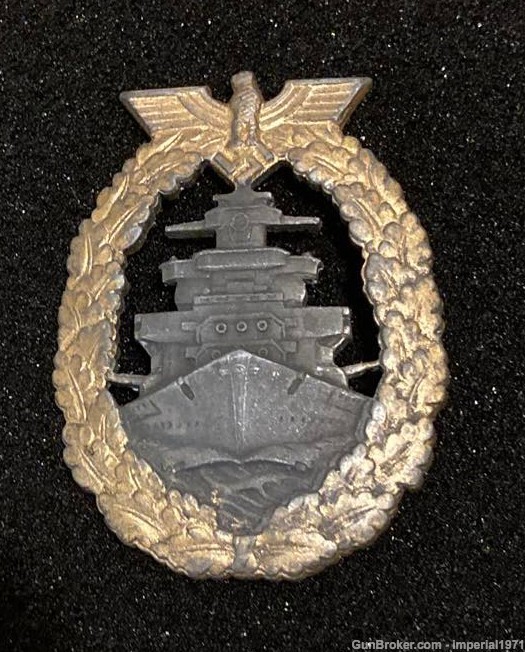 WW2 German Navy High Seas Fleet badge - rare French manufacture-img-0