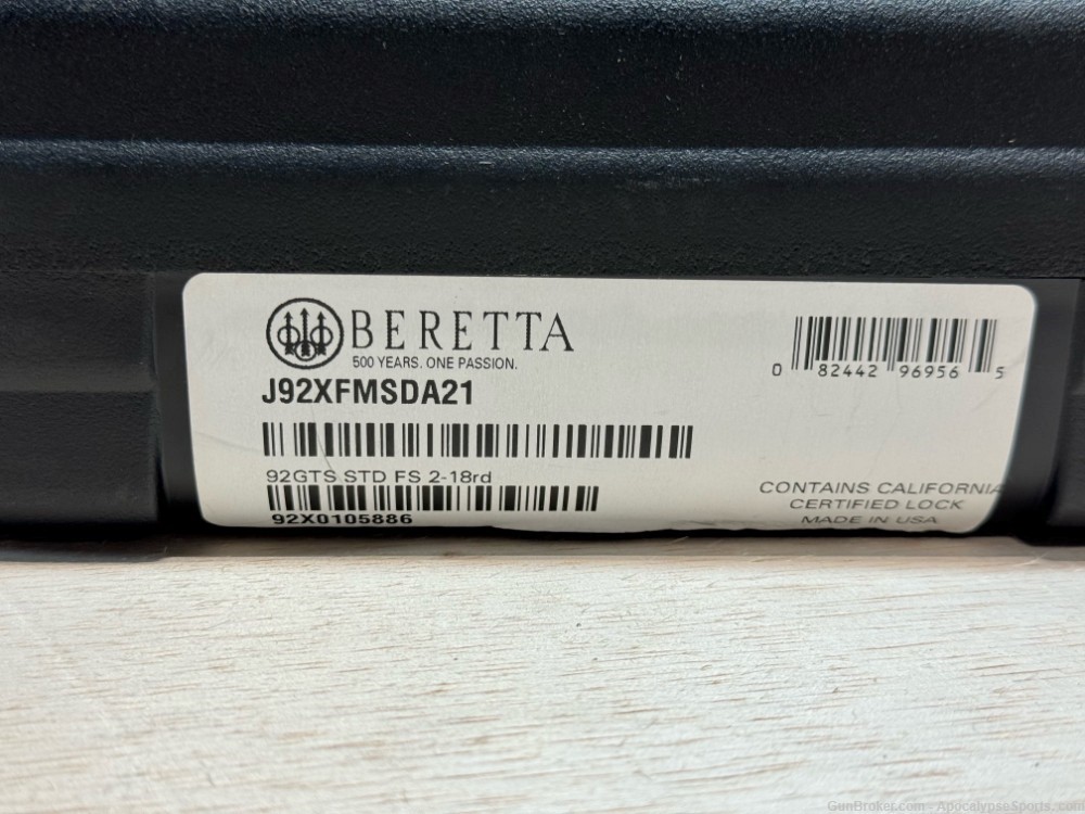 Beretta 92GTS 9mm Beretta-92GTS 4.7" J92XFMSDA21 92GTS Beretta 92 GTS-img-11