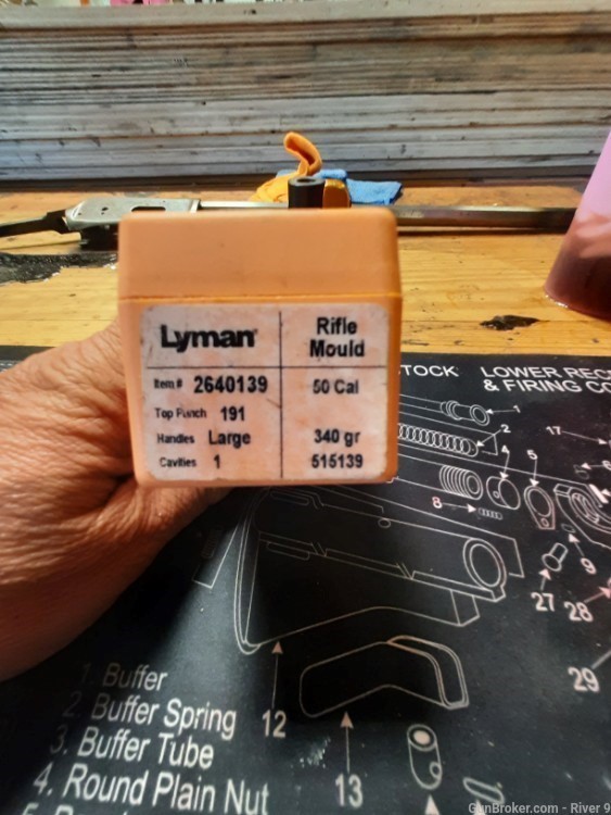 Lyman 44 caliber SWC bullet mold 245 grains-img-0