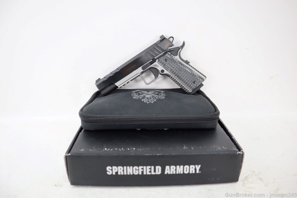 Like New Springfield Armory 1911 Emissary 9mm Pistol W/ Box Stainless Blued-img-0