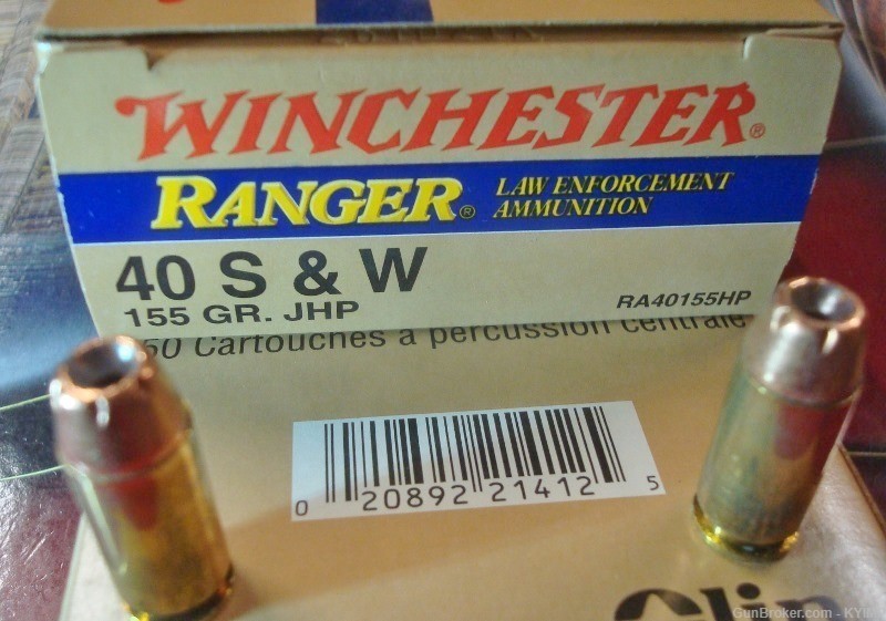 100 Winchester RANGER .40s&w 155 gr JHP .40 Tactical RA40155HP ammunition-img-0