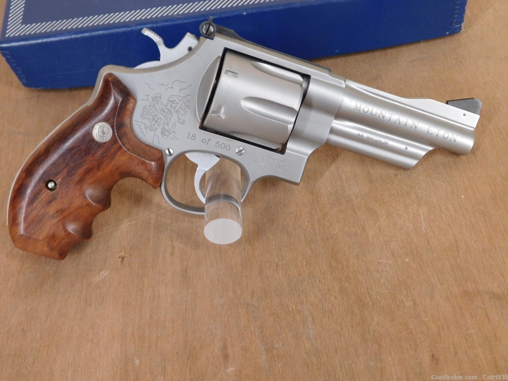 Smith & Wesson S&W 629-2 Mountain Lion .44 Mag 4? Revolver 1990 #18 of 500 -img-2