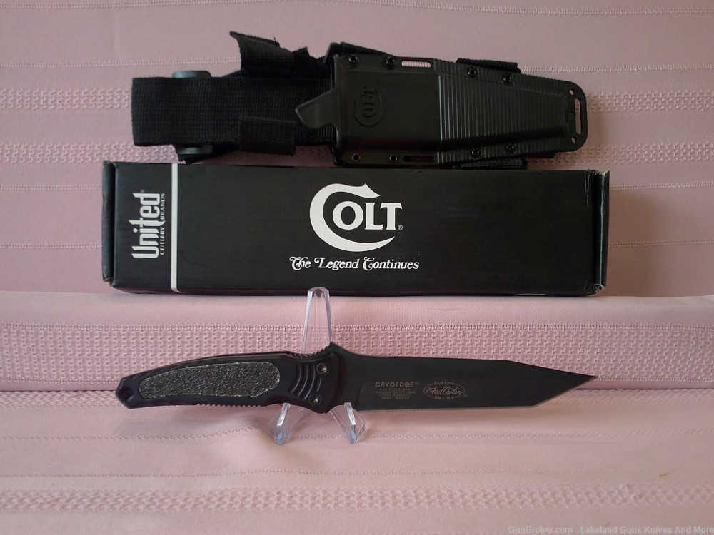 NIB Colt Fred Carter Design CRYOEDGE M4-K Tactical Fighting Knife was $420!-img-5