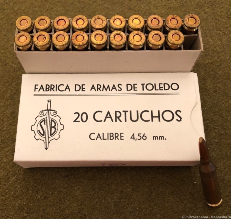 Rare prototype experimental Spanish Cetme 4.56mm trials gun ammo spoon tip-img-0