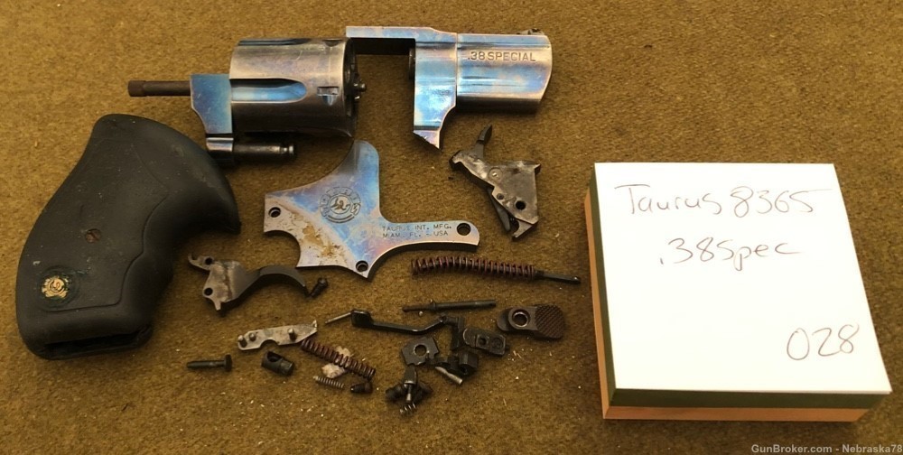 Taurus 8365 .38 special revolver parts and repair lot kit barrel cylinder -img-0