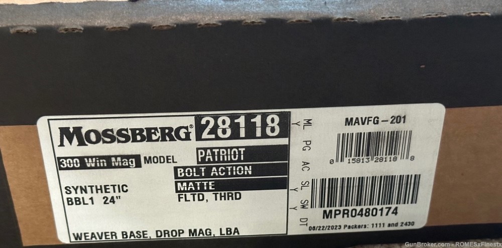 Mossberg Patriot 300 win mag, spiral fluted bolt, fluted & threaded barrel-img-15