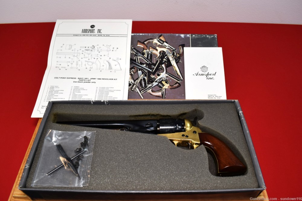 ASM Armsport 1851 Navy 44 BP Made 1985 New In Box Unfired & Excellent! -img-33