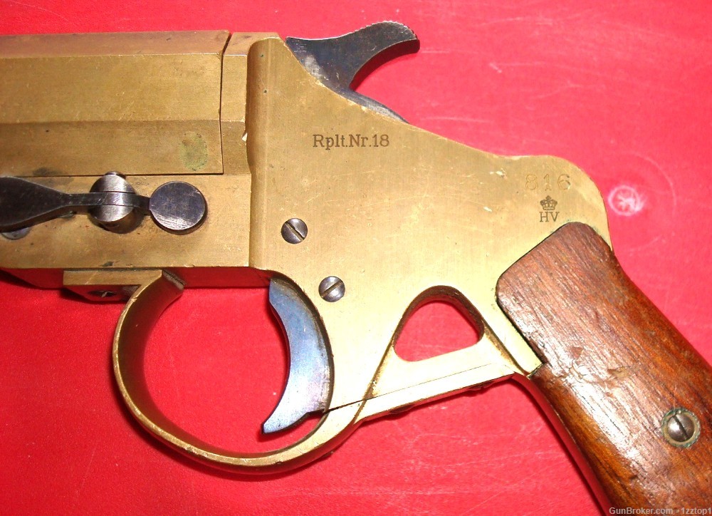 Rare Danish Model 88 Brass Flare / Signal Pistol -img-2