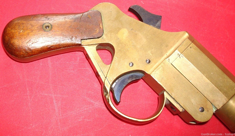 Rare Danish Model 88 Brass Flare / Signal Pistol -img-13