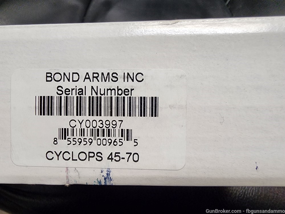 NEW BOND ARMS CYCLOPS CANNON .45-70 GOVT 4.2 THREADED DERRINGER 45-70 45 70-img-0