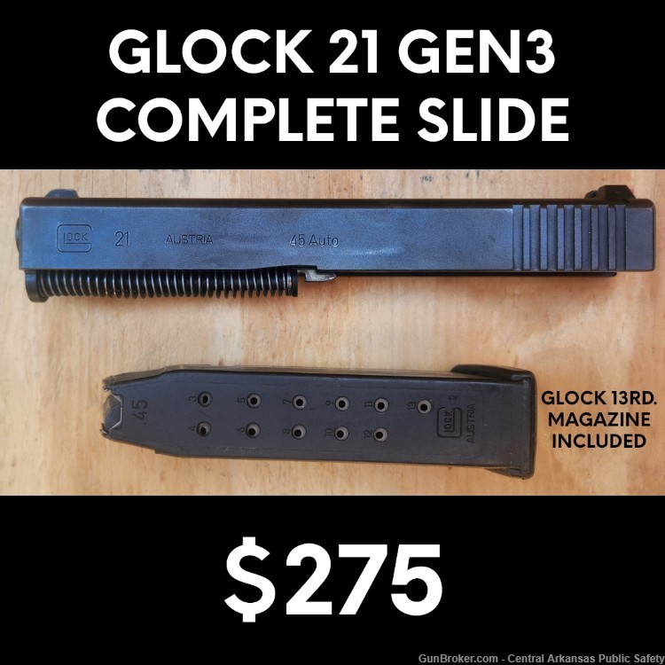 Glock 21 Gen3 Complete Slide w/ Glock Magazine -img-0