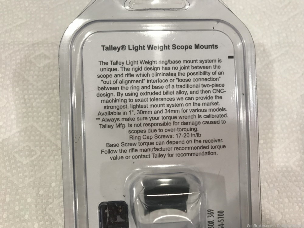 Talley Browning X-Bolt Scope Mount & Rings 1" Matte Black 930735 New-img-2