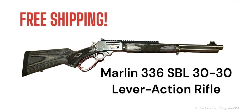 NIB – Marlin/Ruger 336 SBL 30-30 Win Lever Action Rifle – Free Shipping!-img-0