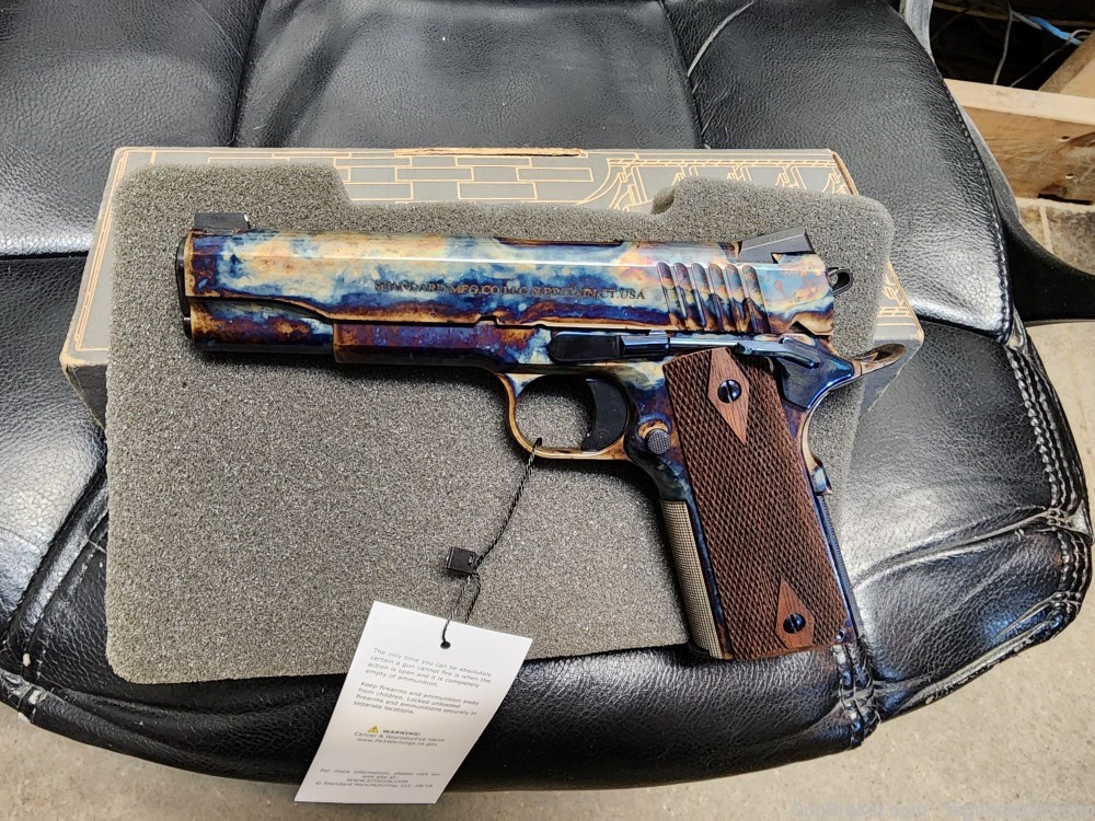 PICS! NEW STANDARD MANUFACTURING 1911 5" 45 ACP COLOR CASE HARDENED 5 CCH-img-22