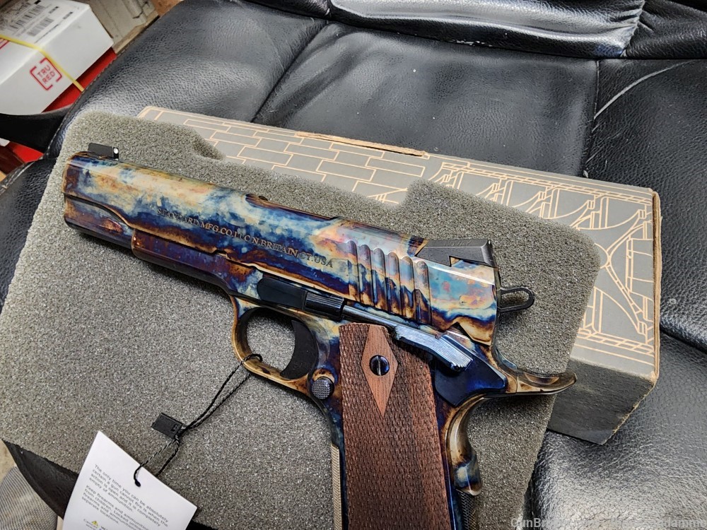 PICS! NEW STANDARD MANUFACTURING 1911 5" 45 ACP COLOR CASE HARDENED 5 CCH-img-15