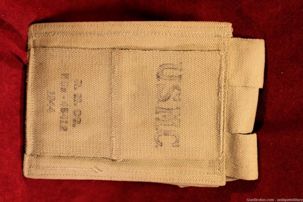 USMC Thompson Magazine 3 Mag Pouch - WW2 - 1944-img-1