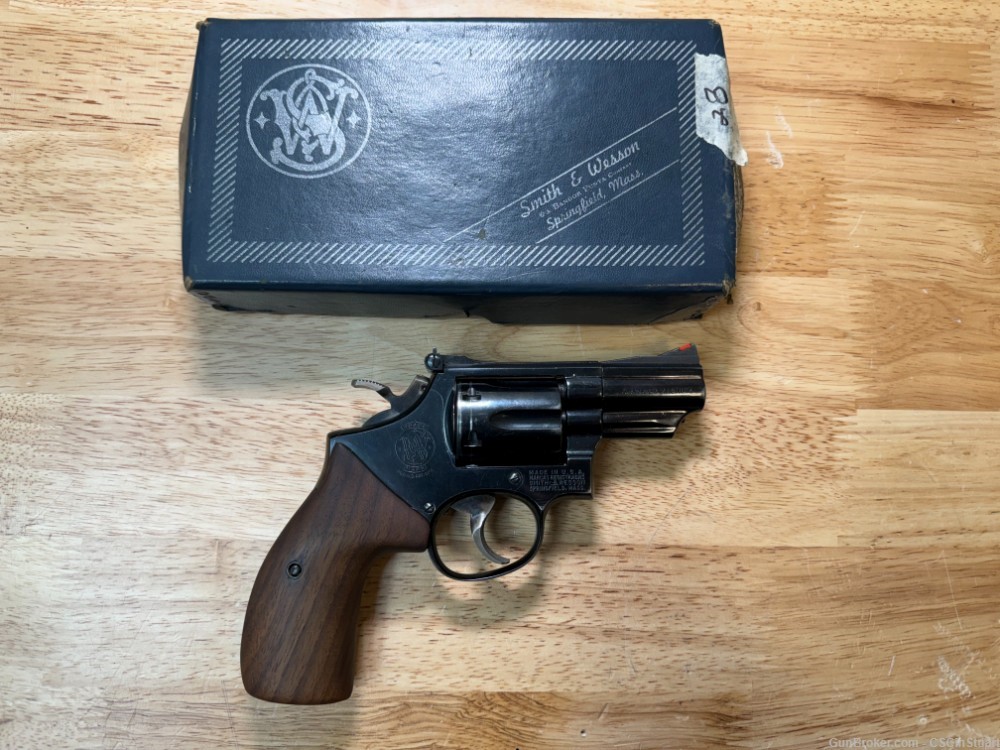 S&W Smith & Wesson Model 19-3 .357 Magnum Revolver with box & Custom Grips-img-0