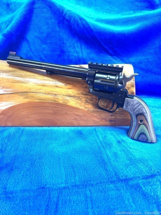 7" Tactical Cowboy Revolver in .22LR w / Picatinny Rail & Fiber Optic Sight-img-6