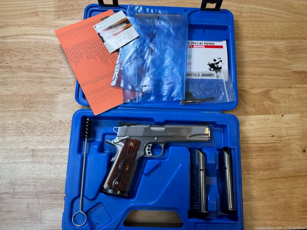 Springfield Armory 1911 Stainless Loaded 9mm w/ Box, 2 Mags Excellent Shape-img-19