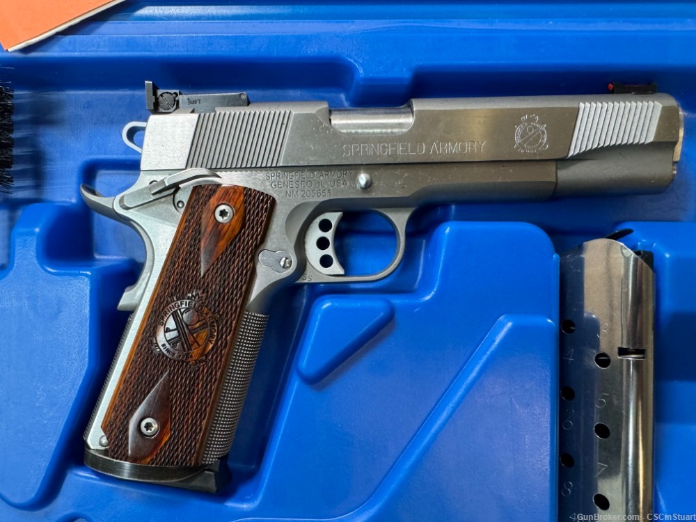 Springfield Armory 1911 Stainless Loaded 9mm w/ Box, 2 Mags Excellent Shape-img-7