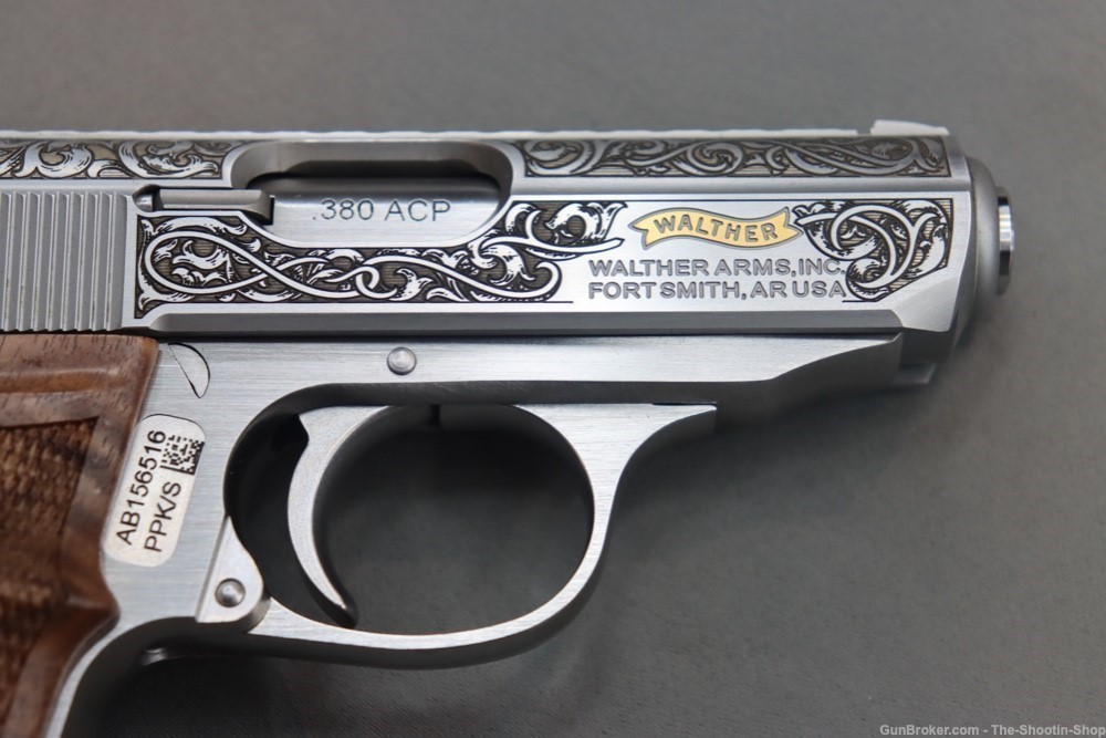 MEISTER SERIES Walther Model PPK/S Pistol Stainless Engraved GOLD 380ACP SA-img-11