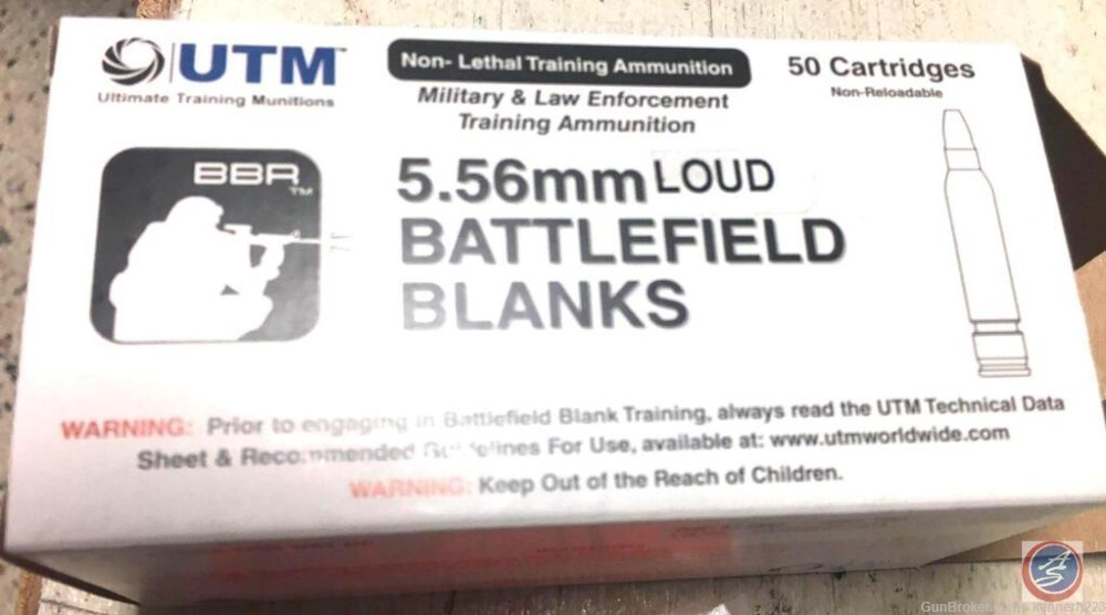 UTM 5.56mm loud Battlefield Blank Round 1000 rounds now banned from import-img-1