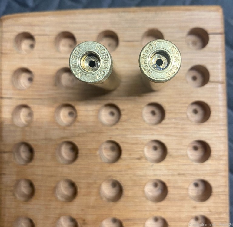 Once fired Hornady 308 brass, cleaned and de-capped, 200-img-1